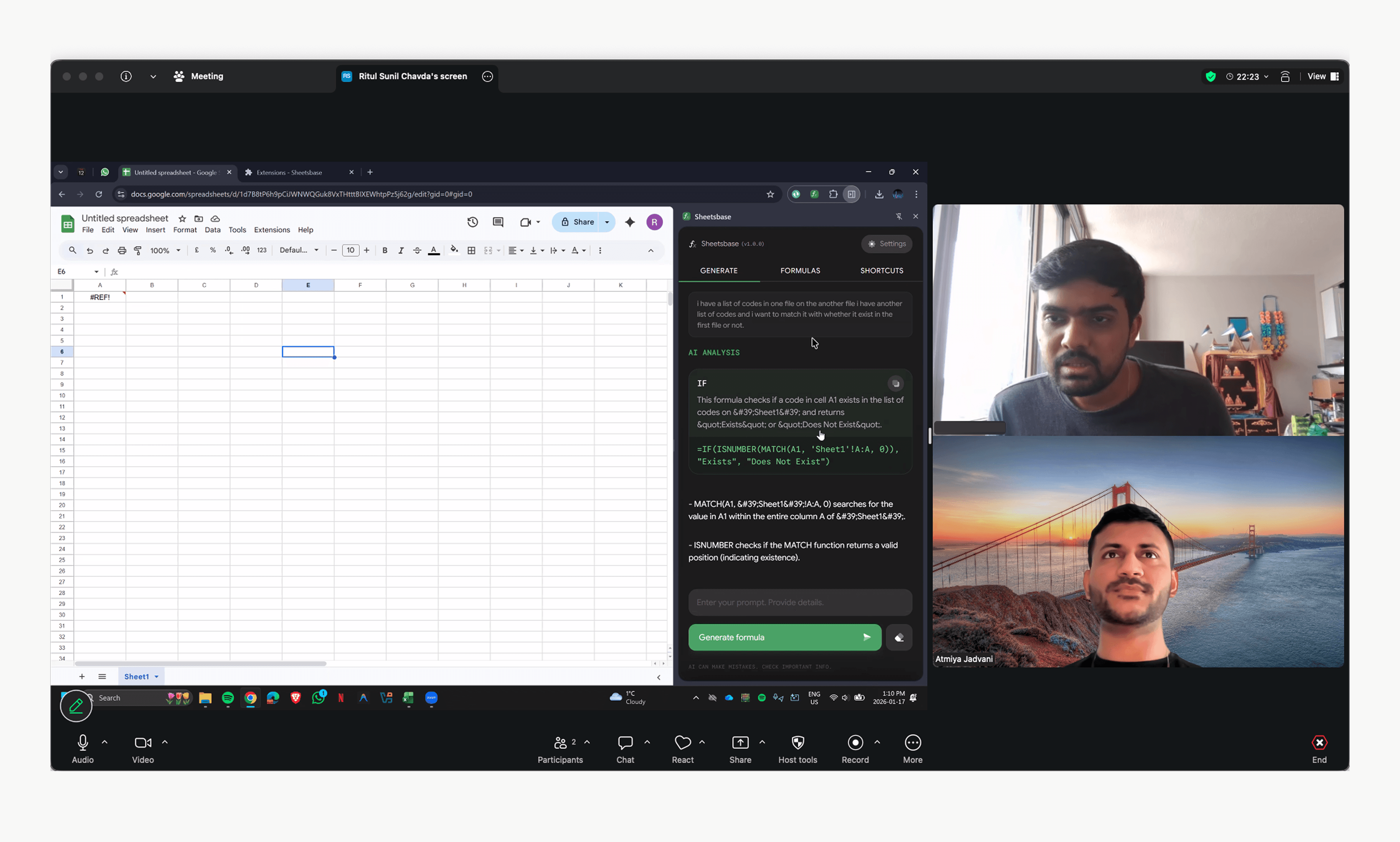 Sheetsbase - AI Formula Generator Chrome Extension UI Design