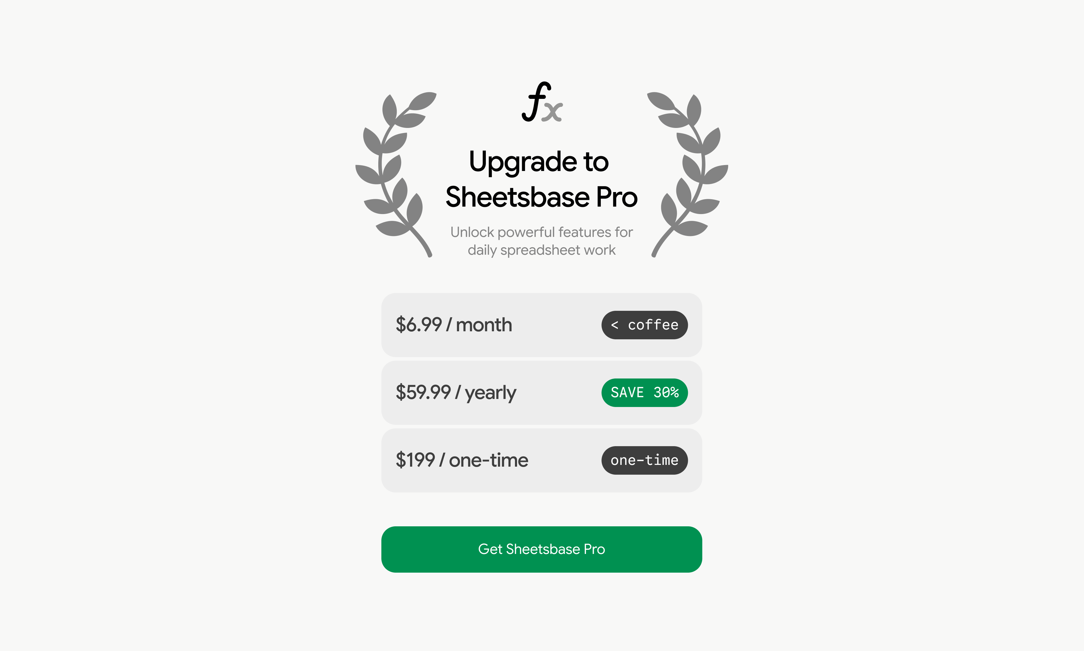 Sheetsbase - AI Formula Generator Chrome Extension UI Design
