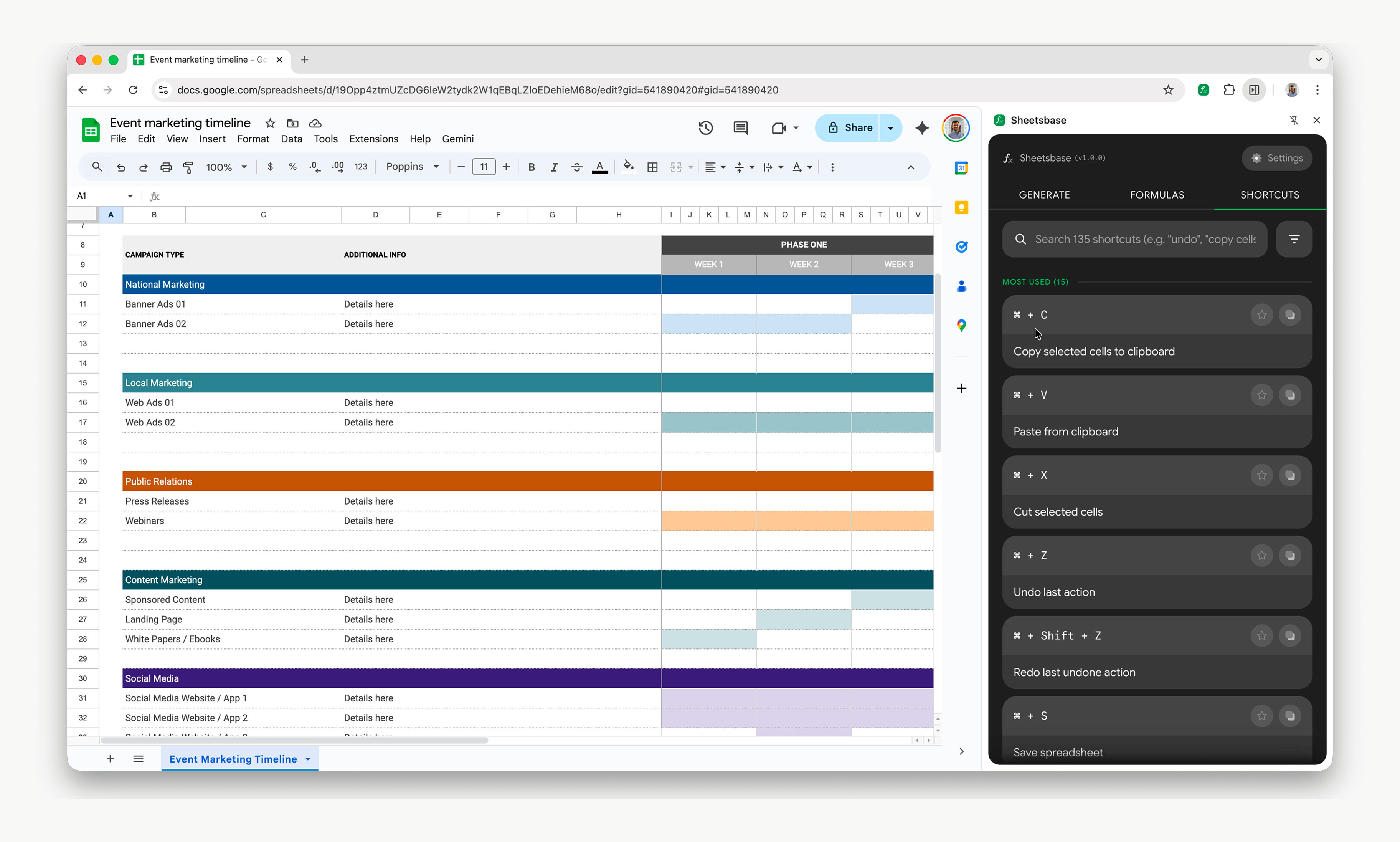 Sheetsbase - AI Formula Generator Chrome Extension UI Design