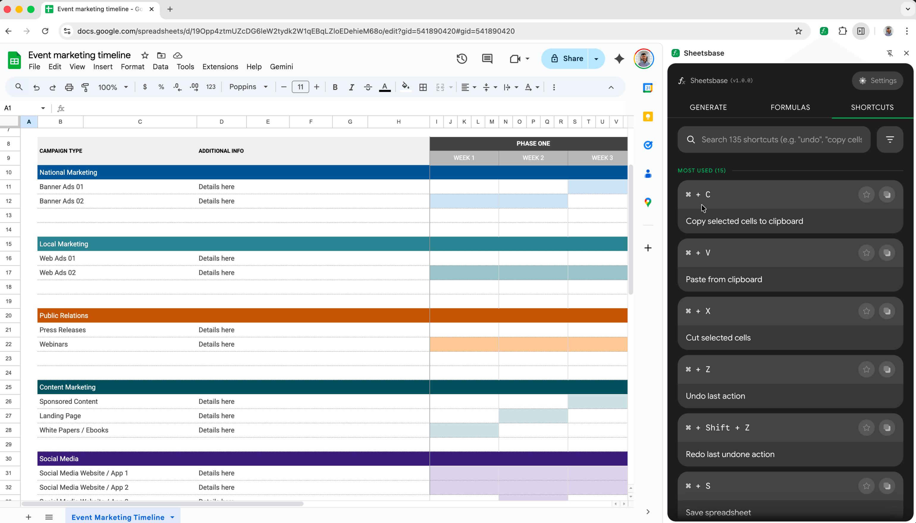 Keyboard Shortcuts Flow - Instant access via shortcuts